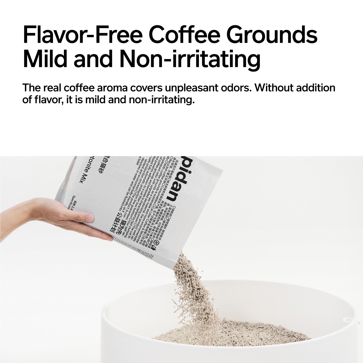 Tofu Cat Litter with Recycled Coffee Grounds