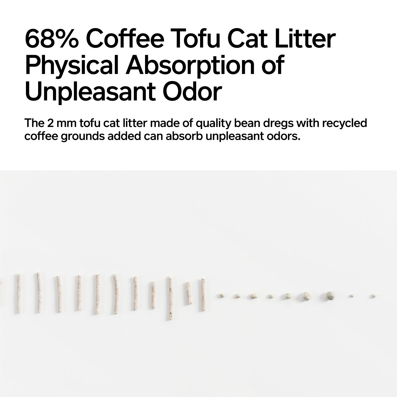 Tofu Cat Litter with Recycled Coffee Grounds