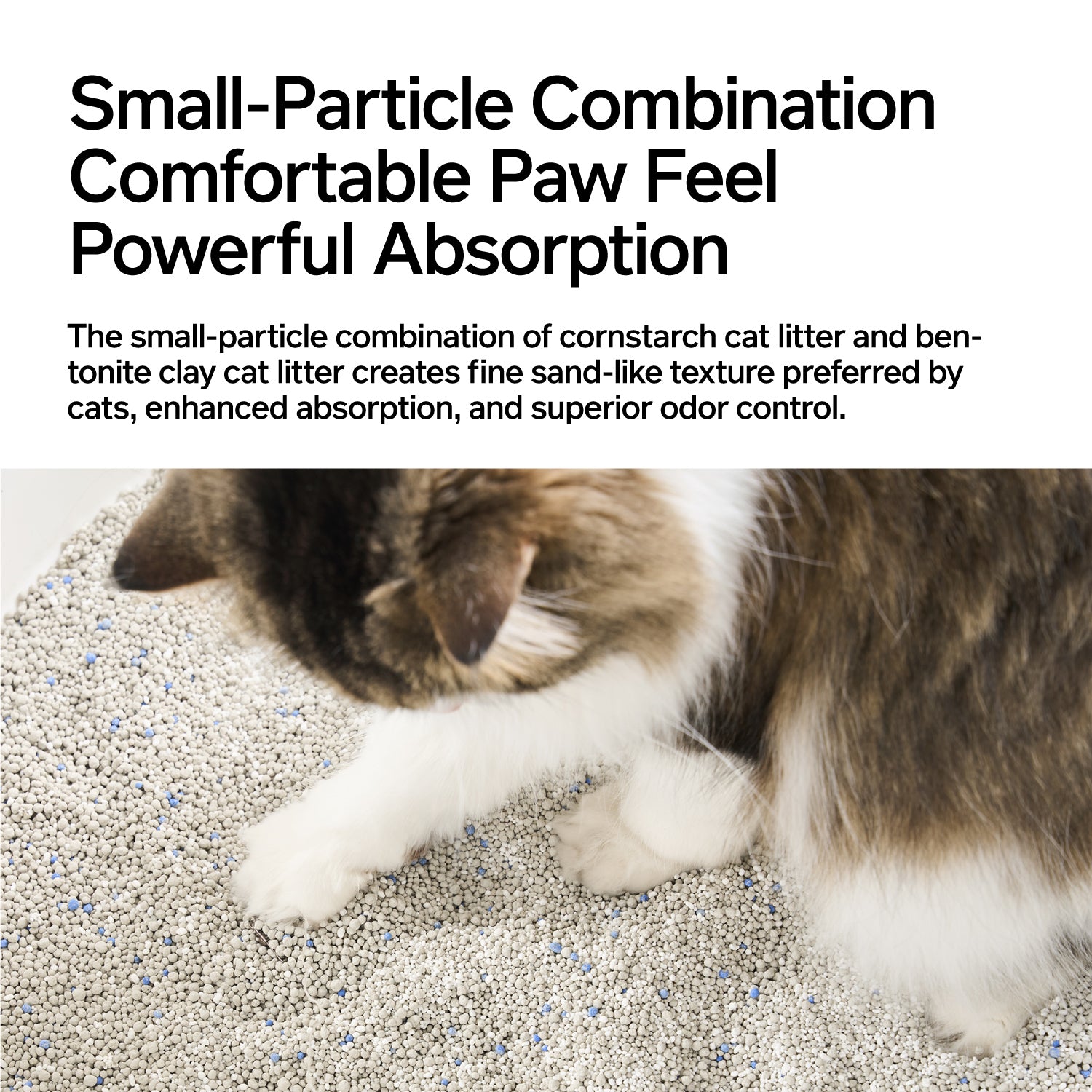 Cornstarch & Bentonite Clay Blend Cat Litter