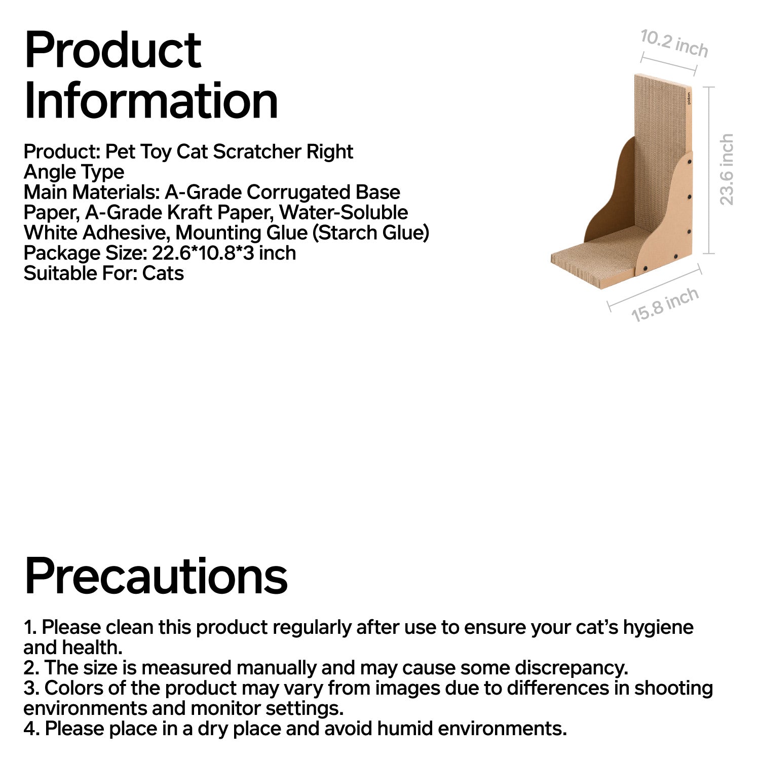 L-Shape Cat Scratcher